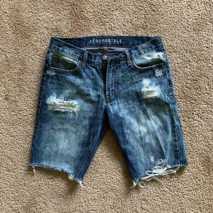 Aeropostale Distressed Jean Shorts